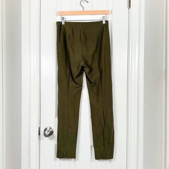 Vince Stitch Front Legging Womens Size M Green Ankle Zip Side Stretch Cl… - Picture 8 of 10